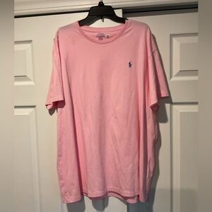 Polo Ralph Lauren Men’s Pink Blue Polo Pony T-Shirt Top Summer sz XXL